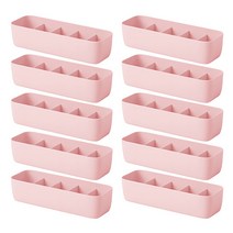 블럭마트 플라스틱 속옷 서랍 정리함 5칸 핑크, 10개