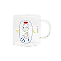 로마네 브런치 브라더 버전 2 글라스컵 350ml, 슬립키티, 1개