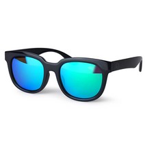 오클랜즈 편광 보잉 패션 선글라스 Q304, Q304 유광 블랙 프레임 + 블루그린 미러 렌즈