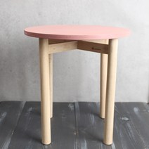 꾸미까 원형 스탠드 미니 다용도 테이블 대 H38, 핑크