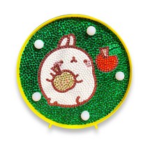 케이엠엘리 몰랑이 무드등 DIY 보석십자수 14.7 x 14.7 cm, 사과 몰랑이, 1세트