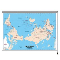 거꾸로세계지도 롤스크린
