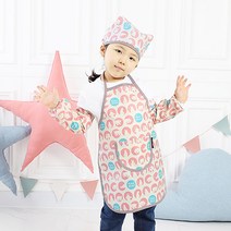 코니아일랜드 아동용 방수 앞치마 + 토시 2p + 두건 세트