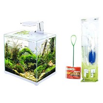 수아쿠아 소보 일체형 어항 CL-300F + 에이스 뜰채 + 리컴 싸이펀 청소용품 세트, 혼합색상