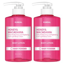 쿤달 퓨어 라이트 바디로션 베이비파우더향, 500ml, 2개