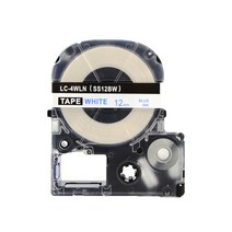 모든잉크샵 엡손 12mm SS12B 호환 라벨테이프, 흰색바탕 + 파랑글씨