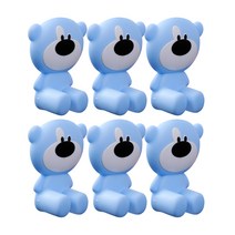 블럭마트 곰돌이 도어 스토퍼, 블루, 6개