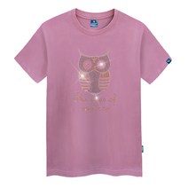 진마니아 메탈 큐빅 부엉이 라운드 반팔 티셔츠 TS-132