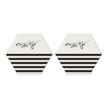 알럽홈 유니크패턴 티코스터 2p, 라이프D