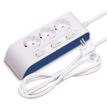 하이탭 디자인 안전 개별 스위치 멀티탭 3구 16A HIPMP-3, 5m, 1개