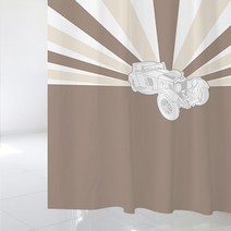 수풀 북유럽스타일 샤워커튼 sc270 L 1800 x 1880 mm + 스테인리스 고리, 1세트