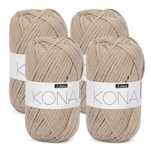 브랜드얀 코나 뜨개실 4p, 302 연그레이베이지