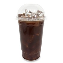 투고팩 투명 PET 아이스컵+돔뚜껑, 600ml, 100개