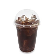 투고팩 투명 PET 아이스컵+돔뚜껑, 410ml, 100개입