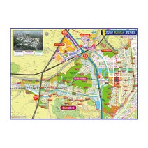 지도닷컴 2025 판교신도시 개발계획도 110 x 78 cm   전국행정도로지도, 1세트