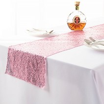 알럽홈 스팽글 컬러 파티 테이블러너, 핑크, 30 x 275 cm