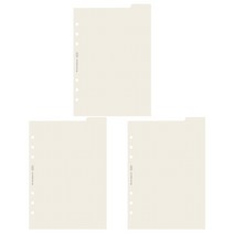 플레픽 A5 6공 떡메모 인덱스 패드 도트 내추럴 3p, 30매