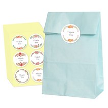 종이 각대봉투 중 50p + 화관 스티커 B 54p 세트, 하늘, 1세트