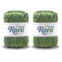 로라 스팽글 뜨개실 55g x 2p, 올리브(6005)