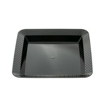 더담다 다회용 사각접시 블랙 25cm, 9개, 단품