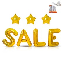 파티쇼 SALE 은박풍선세트 + 글루닷 100p, 골드, 1세트