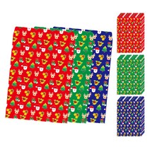 크리스마스 디자인 각대봉투 대 3종 x 6p, 레드, 그린, 블루, 1세트