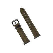 비쉐르 애플워치 3/4/5 엘라인 레더 밴드 (42/44mm 호환 가능), 카키, 1개