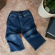 위시키즈 아동용 9부 데님통바지