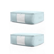 더자카 심플 파스텔 이불정리함 L, 스카이블루, 2개