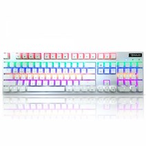 리줌 푸딩키캡 LED 무접점 광축 게이밍 키보드, RK-301, 화이트, 일반형