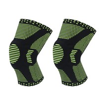 블럭마트 실리콘 스프링 무릎 보호대 블랙그린, 2개