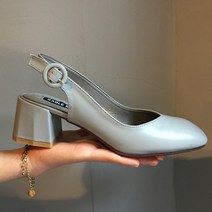 발편한 쿠션 스퀘어토 슬링백힐