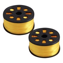 6mm 공단리본 2개, 12 황금노랑, 90m
