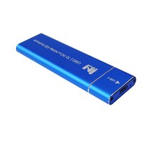 인네트워크 SSD 외장하드 케이스 NVMe to USB 3.1, IN-SSDM2A(블루)