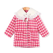 오즈키즈 여아용 에펠핑크 모직코트