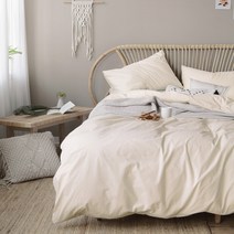 쁘리엘르 브레스 고밀도 워싱 순면 홑겹이불커버, 아이보리