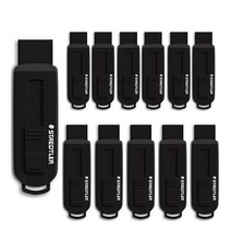 스테들러 슬라이딩 지우개 525 PS, 블랙, 12개