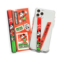 하이루프 디즈니 빈티지 핸드폰 스트랩 + 데코스티커, 미키마우스 03, 1세트