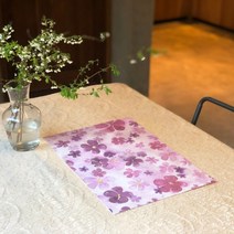 차리다 페이퍼 테이블 매트 80매, No7 Lilac Blooming, 375 x 258mm