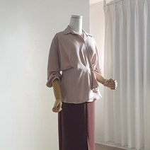 끌레느모네 사선 포인트 믹스 블라우스