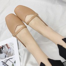 미니 스퀘어 버클 메리제인 구두