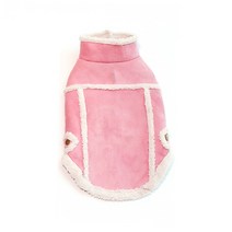 알럽펫 강아지 무스탕 베스트, 핑크
