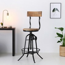 마켓비 PECRE 빈티지바 의자 PC0084CH, 내추럴