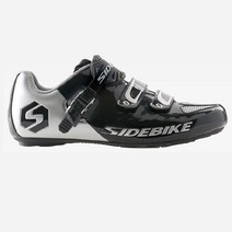 필모리스 SIDEBIKE 평페달용 자전거 슈즈 SD-012, 240, 블랙 실버