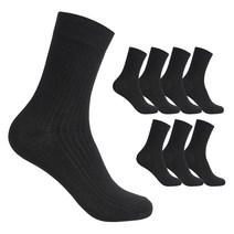 삭스팝 남성용 어디에나 잘 어울리는 골지 중목 양말 8켤레 세트