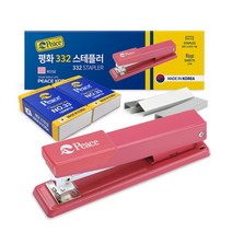 피스코리아 스테플러 332 + 리필 33호침 2p 세트, 핑크, 1세트