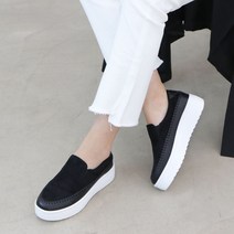 여성용 키높이 캐주얼 베즈티 슬립온