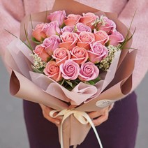 비누꽃 장미 꽃다발 10p 세트, 체리블러썸