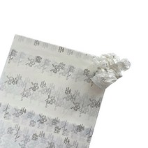 티나피크닉 꽃포장 무늬 색화지 2절, 흰색리본, 50개