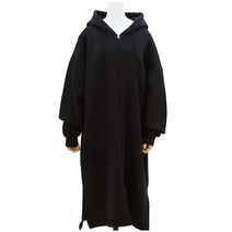 스피카 여성용 기모 무지 롱 후드집업